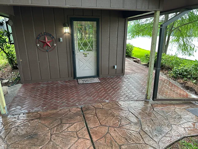 Tore out wood deck and built paver patio